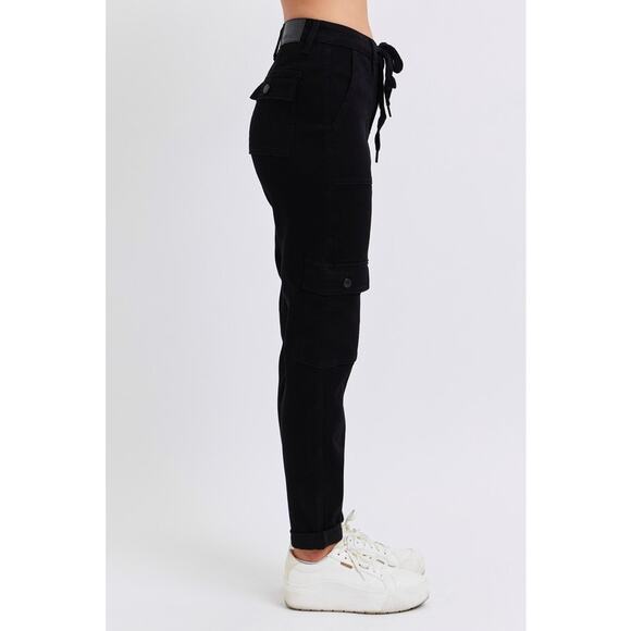 Judy Blue High Waist Cargo Cuffed Jogger Jeans - JB88901BK - Size 18W - Picture 4 of 8